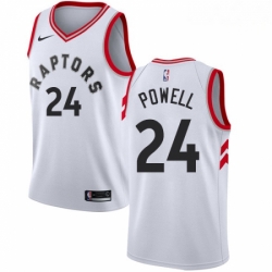 Mens Nike Toronto Raptors 24 Norman Powell Authentic White NBA Jersey Association Edition 