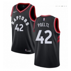 Mens Nike Toronto Raptors 42 Jakob Poeltl Authentic Black Alternate NBA Jersey Statement Edition