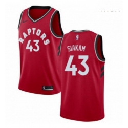 Mens Nike Toronto Raptors 43 Pascal Siakam Swingman Red Road NBA Jersey Icon Edition