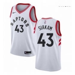 Mens Nike Toronto Raptors 43 Pascal Siakam Swingman White NBA Jersey Association Edition