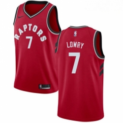 Mens Nike Toronto Raptors 7 Kyle Lowry Swingman Red Road NBA Jersey Icon Edition
