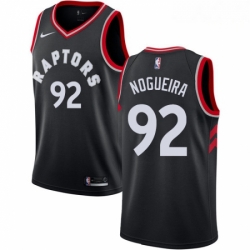 Mens Nike Toronto Raptors 92 Lucas Nogueira Authentic Black Alternate NBA Jersey Statement Edition