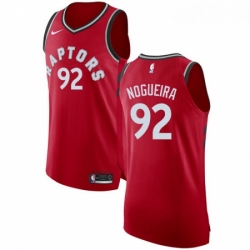 Mens Nike Toronto Raptors 92 Lucas Nogueira Authentic Red Road NBA Jersey Icon Edition