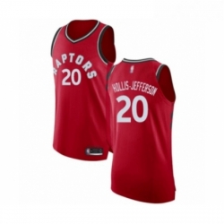 Mens Toronto Raptors 20 Rondae Hollis Jefferson Authentic Red Basketball Jersey Icon Edition 