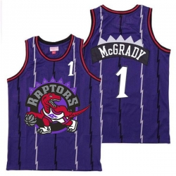 Raptors 1 Tracy McGrady Purple Big Logo Retro Jersey 7