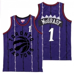 Raptors 1 Tracy McGrady Purple Retro Jersey 2