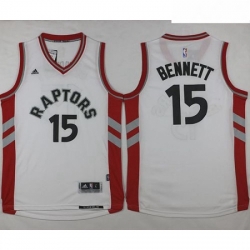 Raptors 15 Anthony Bennett White Stitched NBA Jersey 