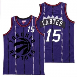 Raptors 15 Vince Carter Purple Retro Jersey 2
