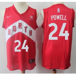 Raptors  2324 Norman Powell Red Basketball Swingman Earned Edition Jersey