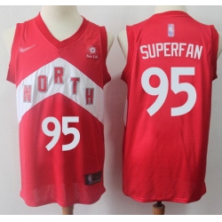 Raptors  2395 Superfan Red Basketball Swingman Earned Edition Jersey