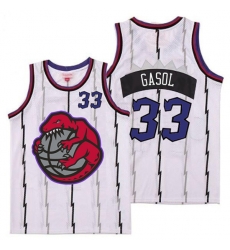 Raptors 33 Marc Gasol White Retro Jerseys