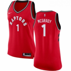Womens Nike Toronto Raptors 1 Tracy Mcgrady Authentic Red Road NBA Jersey Icon Edition