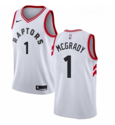 Womens Nike Toronto Raptors 1 Tracy Mcgrady Authentic White NBA Jersey Association Edition