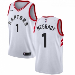 Womens Nike Toronto Raptors 1 Tracy Mcgrady Swingman White NBA Jersey Association Edition