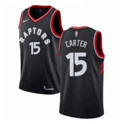 Womens Nike Toronto Raptors 15 Vince Carter Authentic Black Alternate NBA Jersey Statement Edition