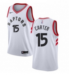 Womens Nike Toronto Raptors 15 Vince Carter Authentic White NBA Jersey Association Edition