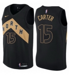 Womens Nike Toronto Raptors 15 Vince Carter Swingman Black NBA Jersey City Edition