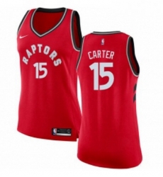 Womens Nike Toronto Raptors 15 Vince Carter Swingman Red Road NBA Jersey Icon Edition