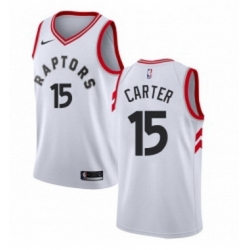 Womens Nike Toronto Raptors 15 Vince Carter Swingman White NBA Jersey Association Edition