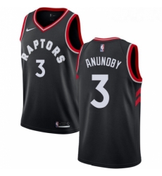 Womens Nike Toronto Raptors 3 OG Anunoby Swingman Black Alternate NBA Jersey Statement Edition 