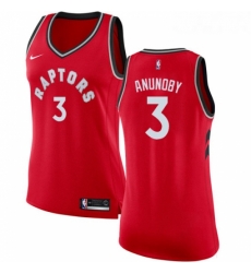 Womens Nike Toronto Raptors 3 OG Anunoby Swingman Red Road NBA Jersey Icon Edition 
