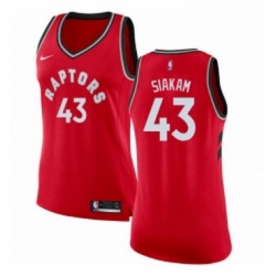 Womens Nike Toronto Raptors 43 Pascal Siakam Swingman Red Road NBA Jersey Icon Edition