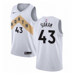 Womens Nike Toronto Raptors 43 Pascal Siakam Swingman White NBA Jersey City Edition