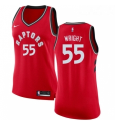 Womens Nike Toronto Raptors 55 Delon Wright Authentic Red Road NBA Jersey Icon Edition