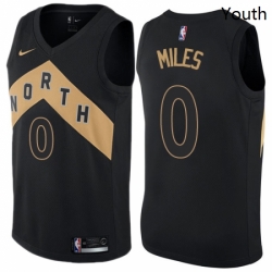Youth Nike Toronto Raptors 0 CJ Miles Swingman Black NBA Jersey City Edition 
