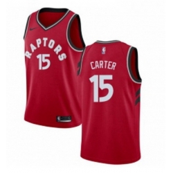 Youth Nike Toronto Raptors 15 Vince Carter Swingman Red Road NBA Jersey Icon Edition
