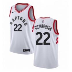 Youth Nike Toronto Raptors 22 Malachi Richardson Authentic White NBA Jersey Association Edition 