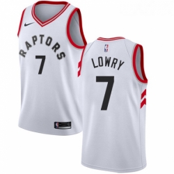 Youth Nike Toronto Raptors 7 Kyle Lowry Authentic White NBA Jersey Association Edition