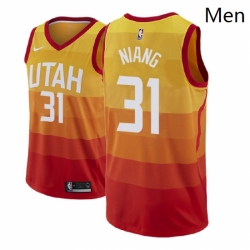 Men NBA 2018 19 Utah Jazz 31 Georges Niang City Edition Red Jersey 