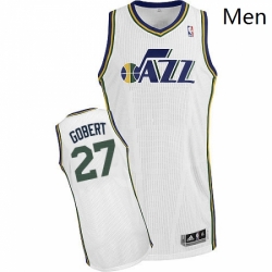 Mens Adidas Utah Jazz 27 Rudy Gobert Authentic White Home NBA Jersey
