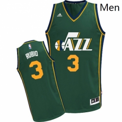 Mens Adidas Utah Jazz 3 Ricky Rubio Swingman Green Alternate NBA Jersey 