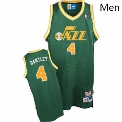 Mens Adidas Utah Jazz 4 Adrian Dantley Authentic Green Throwback NBA Jersey