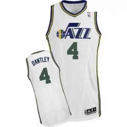 Mens Adidas Utah Jazz 4 Adrian Dantley Authentic White Home NBA Jersey