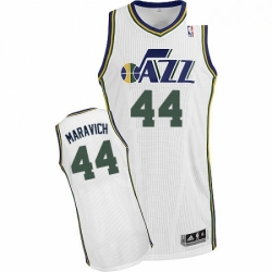 Mens Adidas Utah Jazz 44 Pete Maravich Authentic White Home NBA Jersey