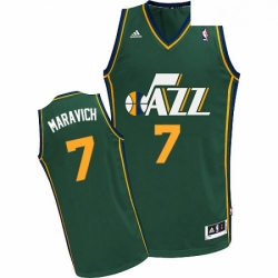 Mens Adidas Utah Jazz 7 Pete Maravich Swingman Green Alternate NBA Jersey