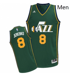 Mens Adidas Utah Jazz 8 Jonas Jerebko Swingman Green Alternate NBA Jersey 