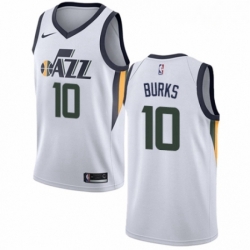 Mens Nike Utah Jazz 10 Alec Burks Authentic NBA Jersey Association Edition