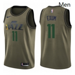 Mens Nike Utah Jazz 11 Dante Exum Swingman Green Salute to Service NBA Jersey