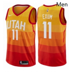 Mens Nike Utah Jazz 11 Dante Exum Swingman Orange NBA Jersey City Edition