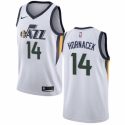 Mens Nike Utah Jazz 14 Jeff Hornacek Swingman NBA Jersey Association Edition