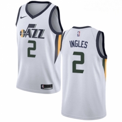 Mens Nike Utah Jazz 2 Joe Ingles White NBA Swingman Association Edition Jersey 