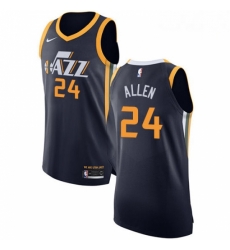 Mens Nike Utah Jazz 24 Grayson Allen Authentic Navy Blue NBA Jersey Icon Edition 