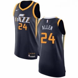 Mens Nike Utah Jazz 24 Grayson Allen Authentic Navy Blue NBA Jersey Icon Edition 