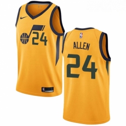 Mens Nike Utah Jazz 24 Grayson Allen Swingman Gold NBA Jersey Statement Edition 