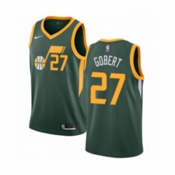 Mens Nike Utah Jazz 27 Rudy Gobert Green Swingman Jersey Earned Edition