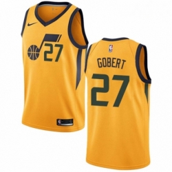 Mens Nike Utah Jazz 27 Rudy Gobert Swingman Gold NBA Jersey Statement Edition